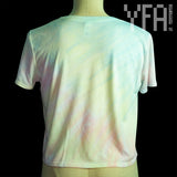 Pastel Tie Dye Japanese Maple Leaf Crop Top