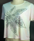 Pastel Tie Dye Japanese Maple Leaf Crop Top