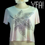 Pastel Tie Dye Japanese Maple Leaf Crop Top