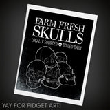 Farm Fresh Skulls Blank Greeting Card | Single or Set of Four