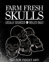 Farm Fresh Skulls Blank Greeting Card | Single or Set of Four