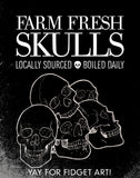 Farm Fresh Skulls Blank Greeting Card | Single or Set of Four