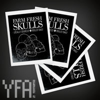 Farm Fresh Skulls Blank Greeting Card | Single or Set of Four