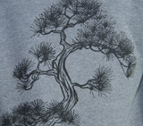 Heather Ash Grey Japanese Pine Tree Zip Hoodie - Yay for Fidget Art!