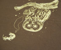 Brown Coffee Night Owl Organic Infinity Scarf