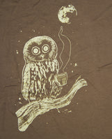 Brown Coffee Night Owl Organic Infinity Scarf