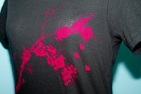 Black Plum Blossoms, Bird Organic Scoop Neck T-Shirt - Yay for Fidget Art!