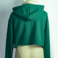 Pullover Ginkgo Leaf Loose Cropped Sweatshirt Hoodie