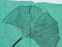 Kelly Green Ginkgo Leaf Triblend Infinity Scarf - Yay for Fidget Art!