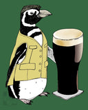 Beer Penguin Giclee Illustration Art Print - Yay for Fidget Art!