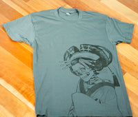 Asphalt Grey Japanese Skeleton Oiran Summer T-Shirt - Yay for Fidget Art!