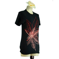 Black Japanese Maple Leaves Graphic T-Shirt - Yay for Fidget Art!