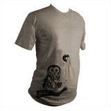 Light Brown Coffee Owl Tri-Blend T-Shirt - Yay for Fidget Art!