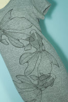 Eco Grey Graphic Japanese Goldfish T-Shirt Dress - Yay for Fidget Art!