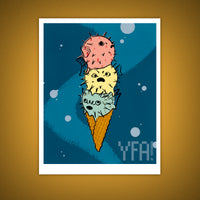 "Blowfish Ice Cream" Art Print