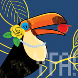 Toucan Courtship Single Greeting Card