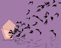 Chocolate Flying Bats Single Greeting Card - Yay for Fidget Art!